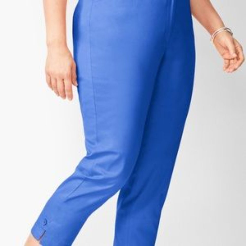 Talbots Perfect Crop Curvy Fit Blue Pants
